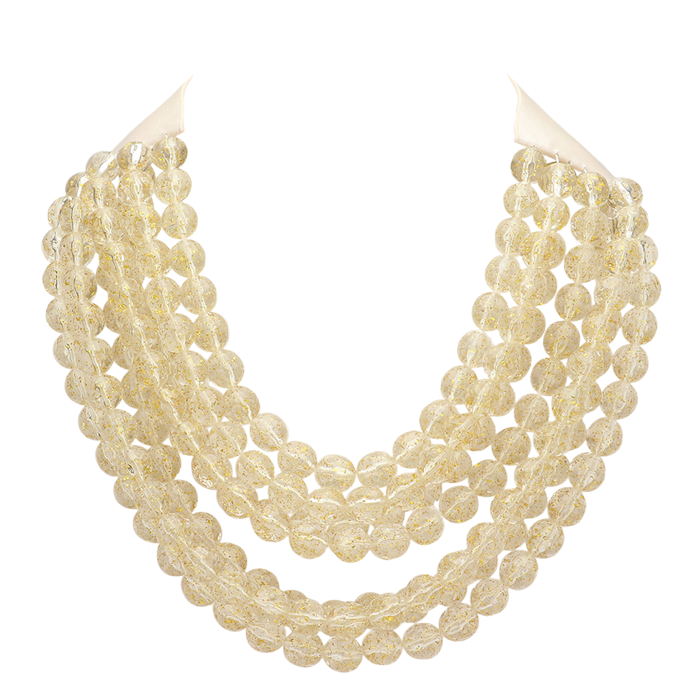 Chunky Multi-Strand Beaded Necklace with Magnetic Clasp