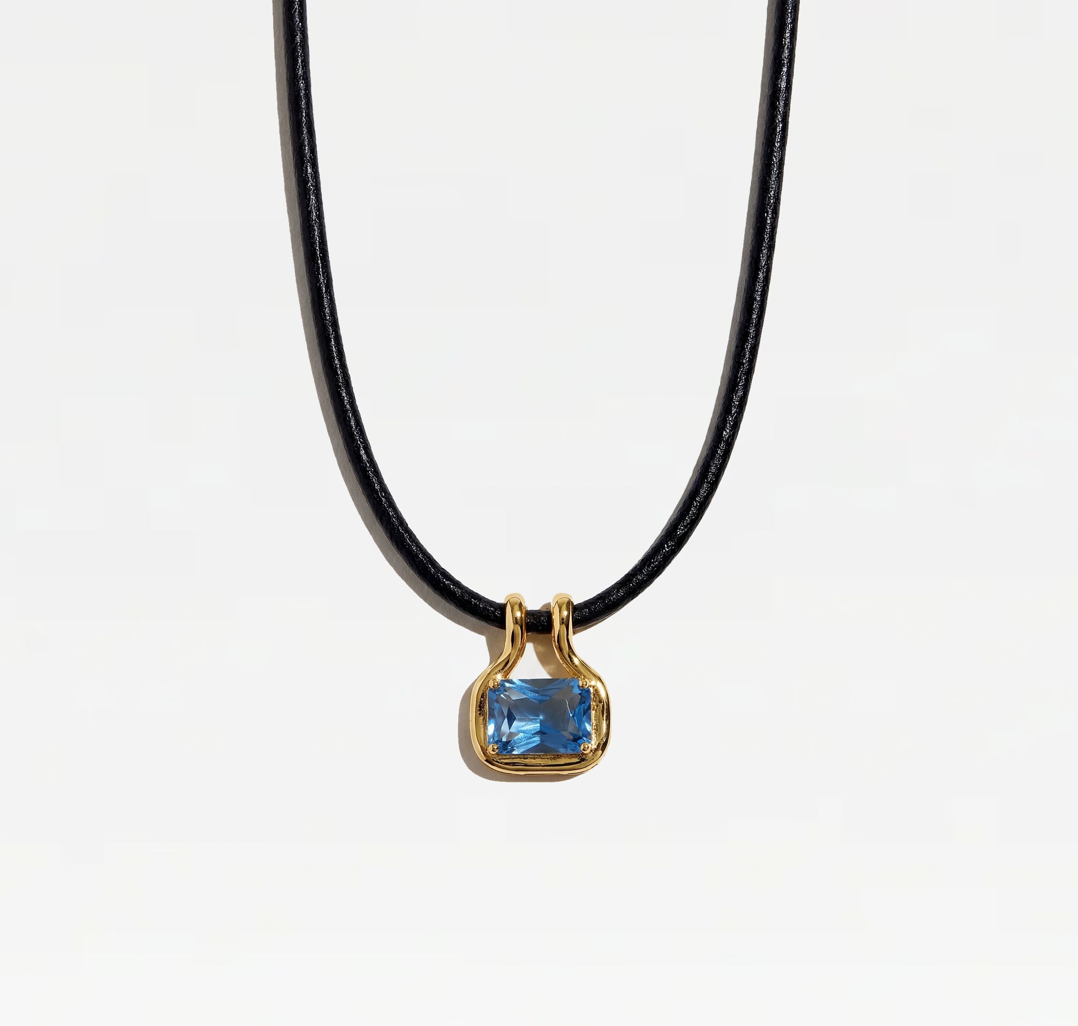 THE NAIA AQUA GEM PENDANT NECKLACE
